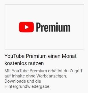YouTube Premium kostenlos testen