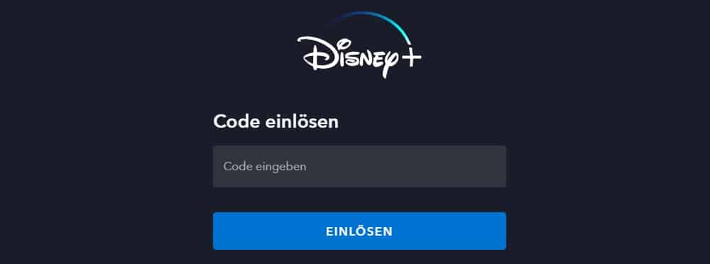 Disney Plus Gutscheincode einlösen