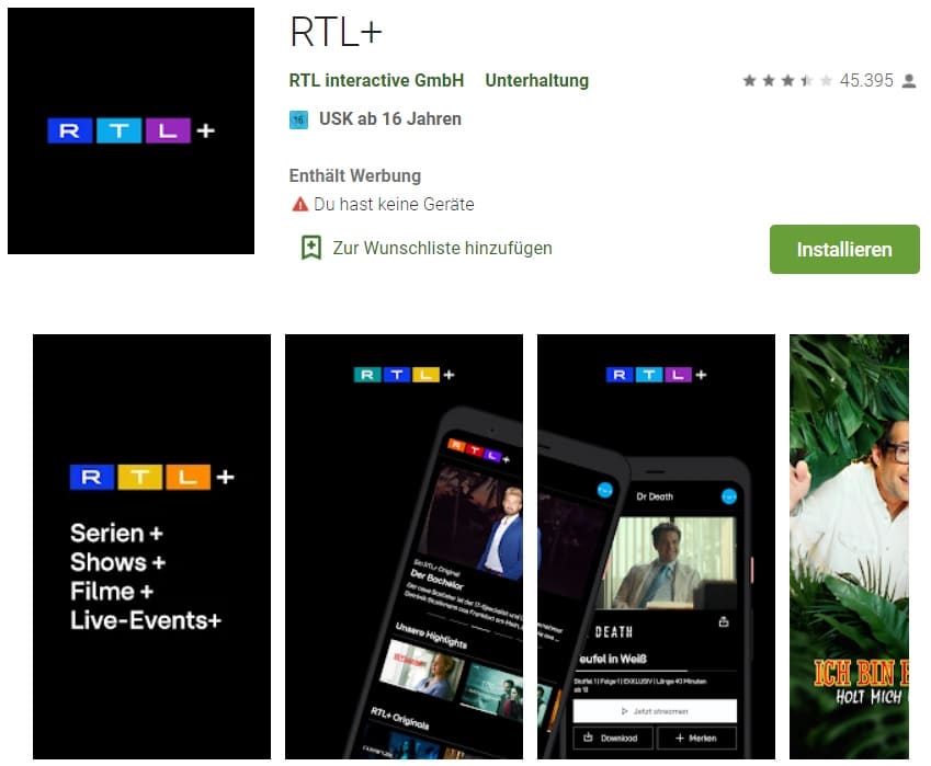 RTL Plus App installieren