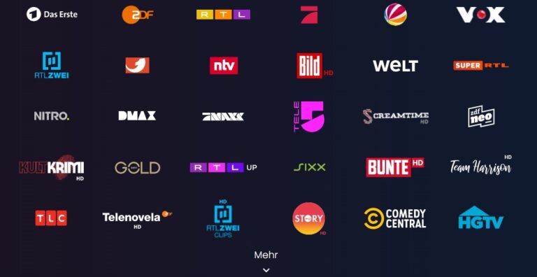 Waipu.tv Sender - Senderliste aller Pakete auf einem Blick