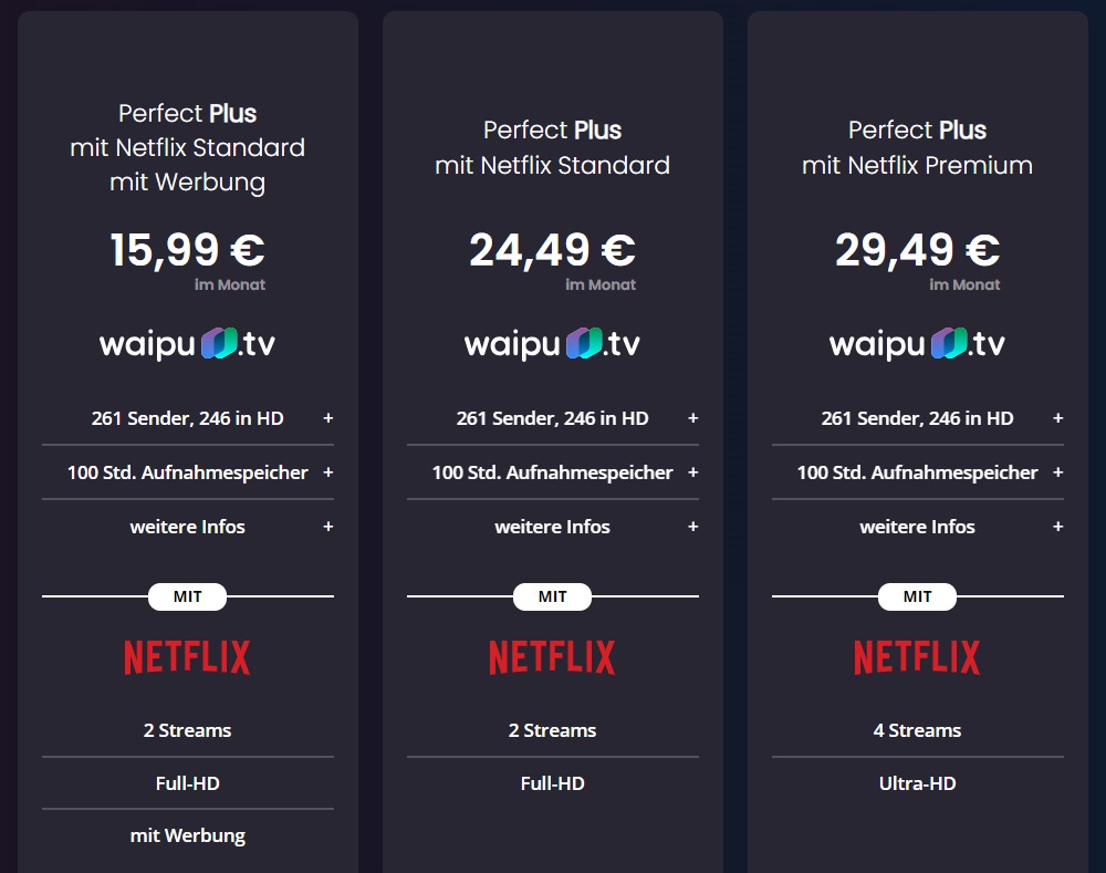 Waipu TV mit Netflix im Kombi-Angebot
