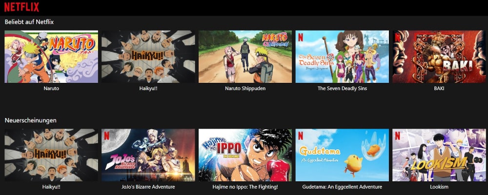 Netflix Anime streamen