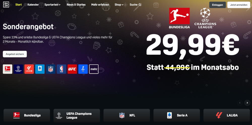 Sonderangebot DAZN Unlimited